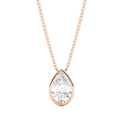 Bezel Setting Diamond Solitaire Pendant