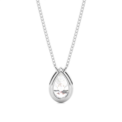 Beze-Einstellung Diamant-Solitaire-Anhänger