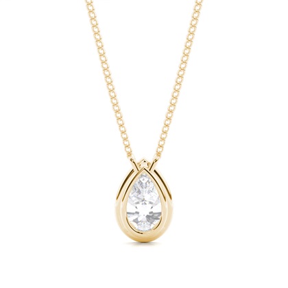 Yellow Gold Moissanite Pendants