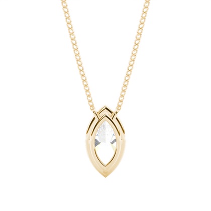 Beze-Einstellung Diamant-Solitaire-Anhänger