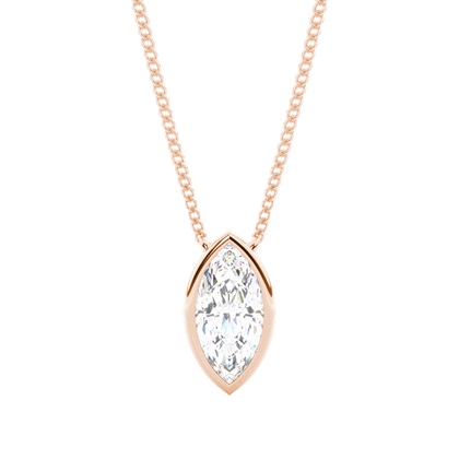 Marquise Rose Gold Diamond Necklaces and Diamond Pendants