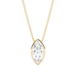 1.00ct Marquise Diamond Bezel-Set Solitaire Pendant
