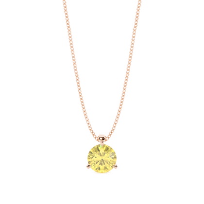 Rose Gold Yellow Diamond Pendants