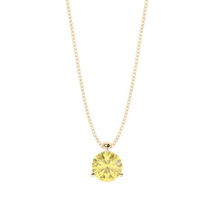 Yellow Diamond Solitaire Pendant