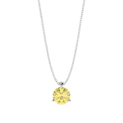 Yellow Diamond Solitaire Pendant