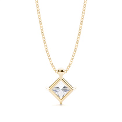 Yellow Gold Moissanite Pendants