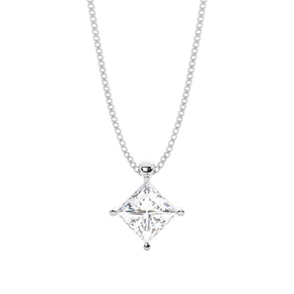 Princess Cut Diamond Pendants