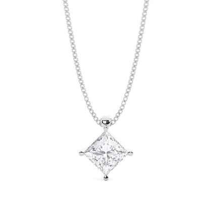 Princess Cut Diamond Pendants