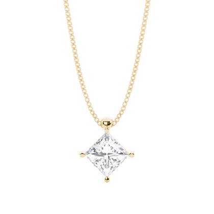 Princess Cut Diamond Pendants