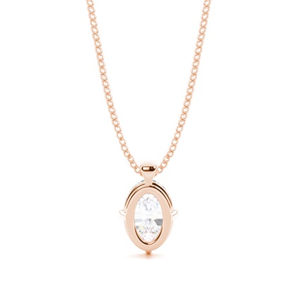 Rose Gold Moissanite Pendants