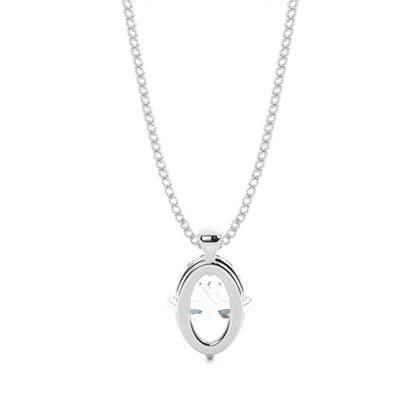 Prong-Einstellung Diamant Solitaire Anhänger