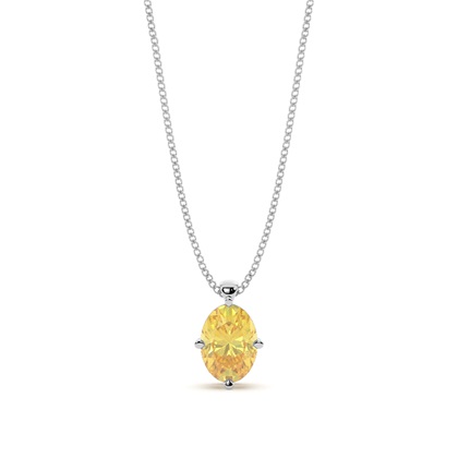 Yellow Diamond Solitaire Pendant