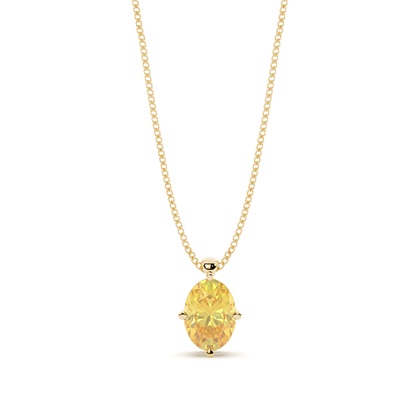 Yellow Diamond Solitaire Pendant
