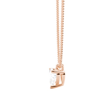 Prong-Einstellung Diamant Solitaire Anhänger