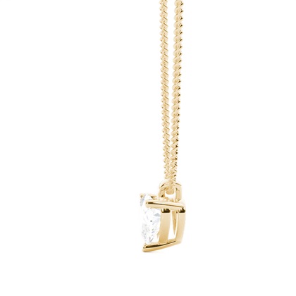 Prong-Einstellung Diamant Solitaire Anhänger