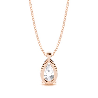 Pear Moissanite Pendants