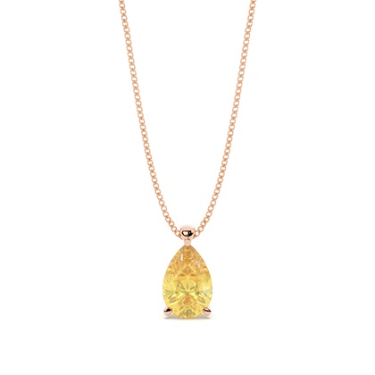 Yellow Diamond Solitaire Pendant