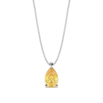 Yellow Diamond Solitaire Pendant