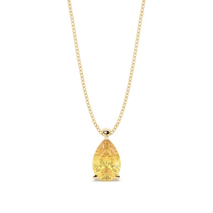 Yellow Diamond Solitaire Pendant