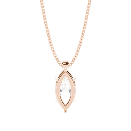 Prong-Einstellung Diamant Solitaire Anhänger