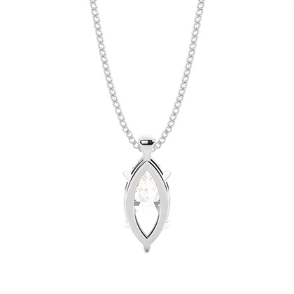 Prong-Einstellung Diamant Solitaire Anhänger