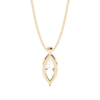 Prong-Einstellung Diamant Solitaire Anhänger