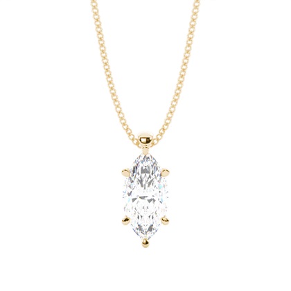 Marquise Yellow Gold Diamond Necklaces and Diamond Pendants