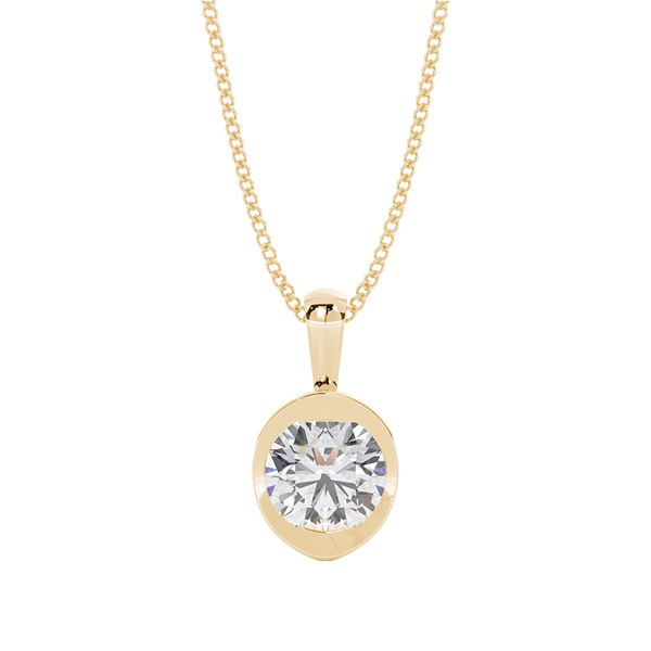 Bezel Setting Diamond Solitaire Pendant