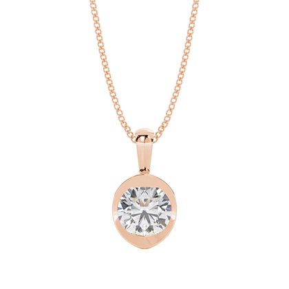 Bezel Setting Diamond Solitaire Pendant