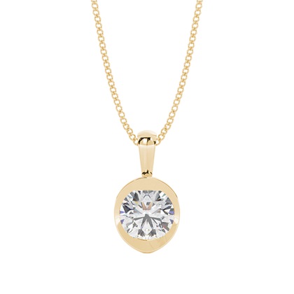 Bezel Setting Diamond Solitaire Pendant