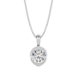 Bezel Setting Diamond Solitaire Pendant