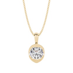 Bezel Setting Diamond Solitaire Pendant