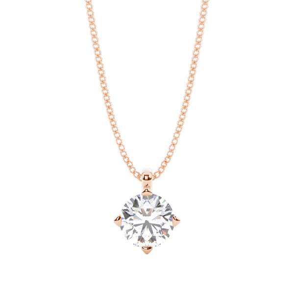 Prong Setting Diamond Solitaire Pendant