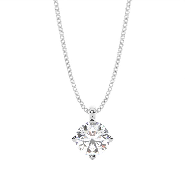 Prong Setting Diamond Solitaire Pendant