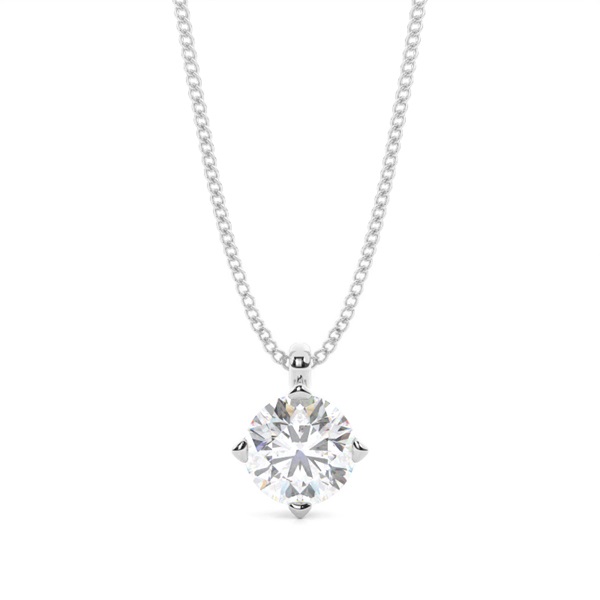Prong Setting Moissanite Solitaire Pendant
