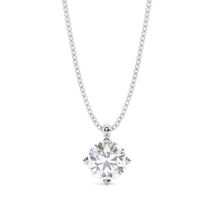 Prong Setting Moissanite Solitaire Pendant