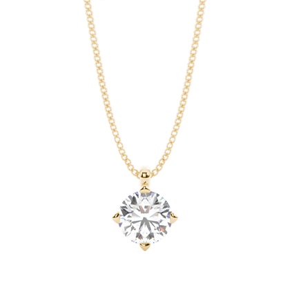Yellow Gold Diamond Pendants & Necklaces