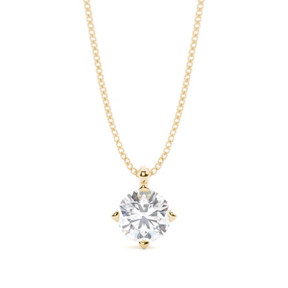 Prong Setting Moissanite Solitaire Pendant