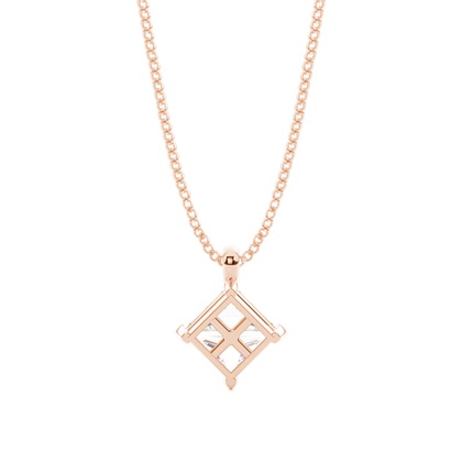 Prong-Einstellung Diamant Solitaire Anhänger