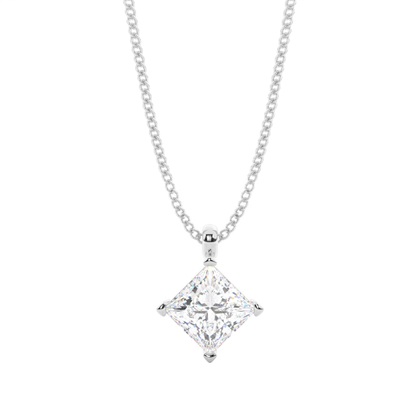 Princess Cut Diamond Pendants