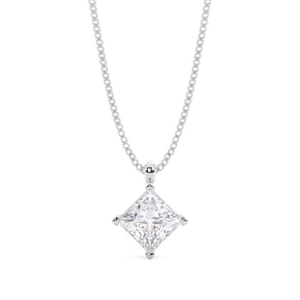 Princess Cut Diamond Pendants