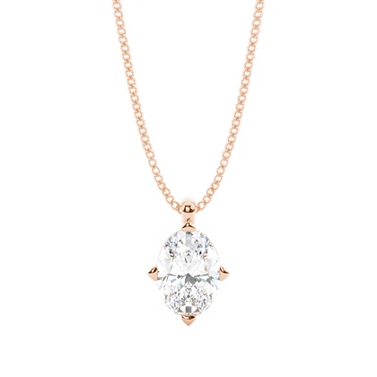 Oval Diamond Pendants