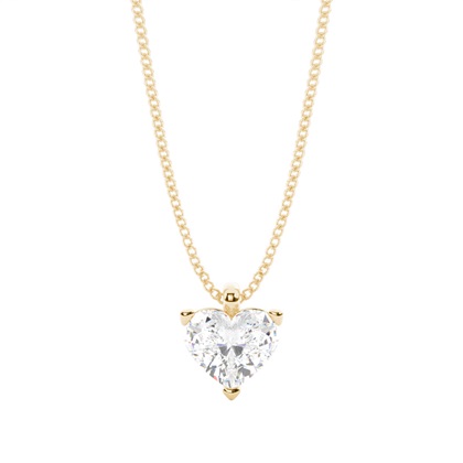 Heart Yellow Gold Diamond Necklaces and Diamond Pendants