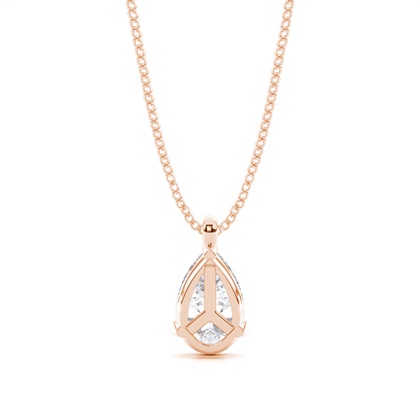Pear Moissanite Pendants