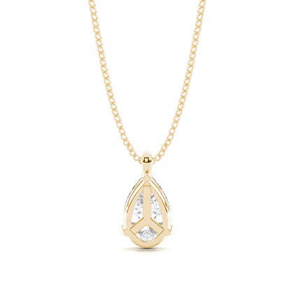 Yellow Gold Moissanite Pendants