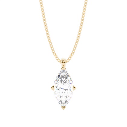 Marquise Yellow Gold Diamond Necklaces and Diamond Pendants