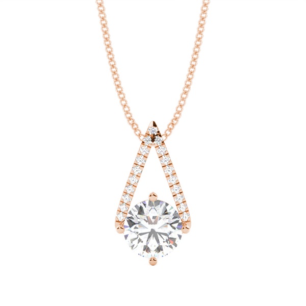Prong Setting Diamond Solitaire Pendant