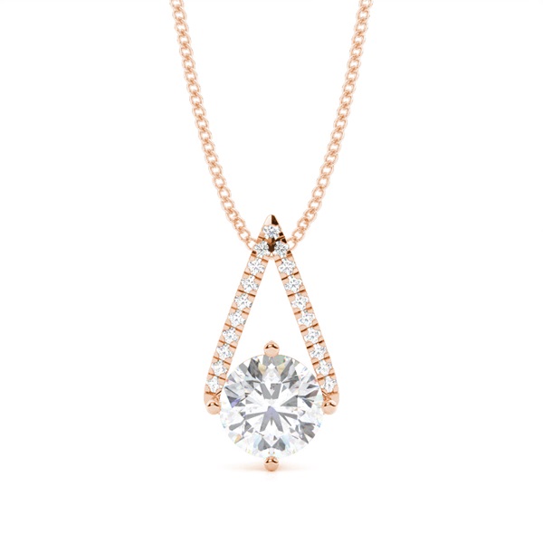 Prong Setting Moissanite Solitaire Pendant