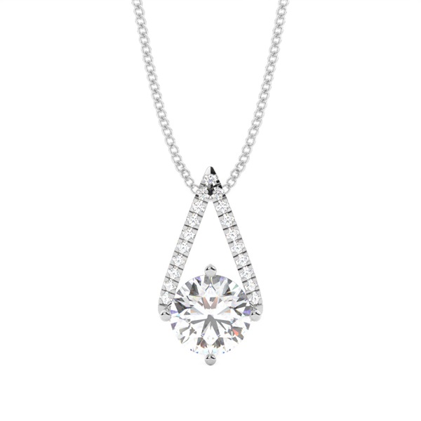 Prong Setting Diamond Solitaire Pendant