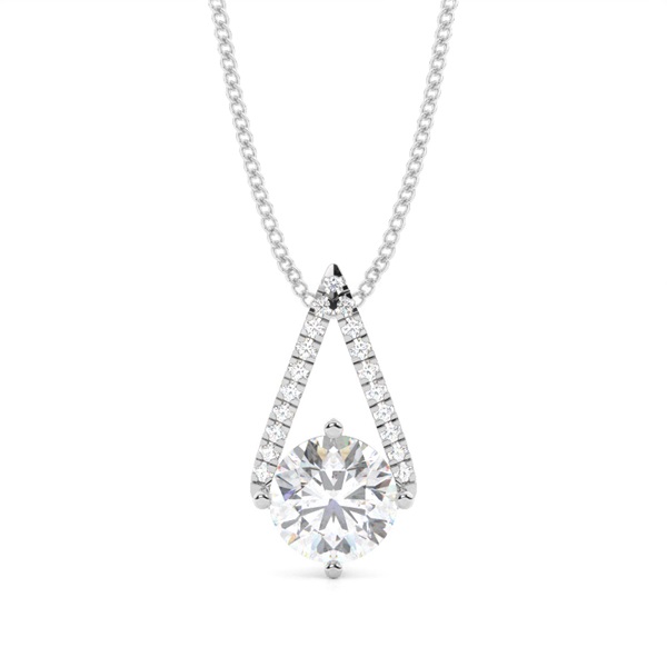 Prong Setting Moissanite Solitaire Pendant